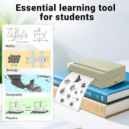 ORGBRO Sticker Printer Machine, X3 Mini Printer Print Pods Portable Thermal Inkless Sticker Maker, 3-Inch 300 DPI Bluetooth Pocket Printers for Smartphones, Notes, Journal, Photos, DIY, Kids Gift