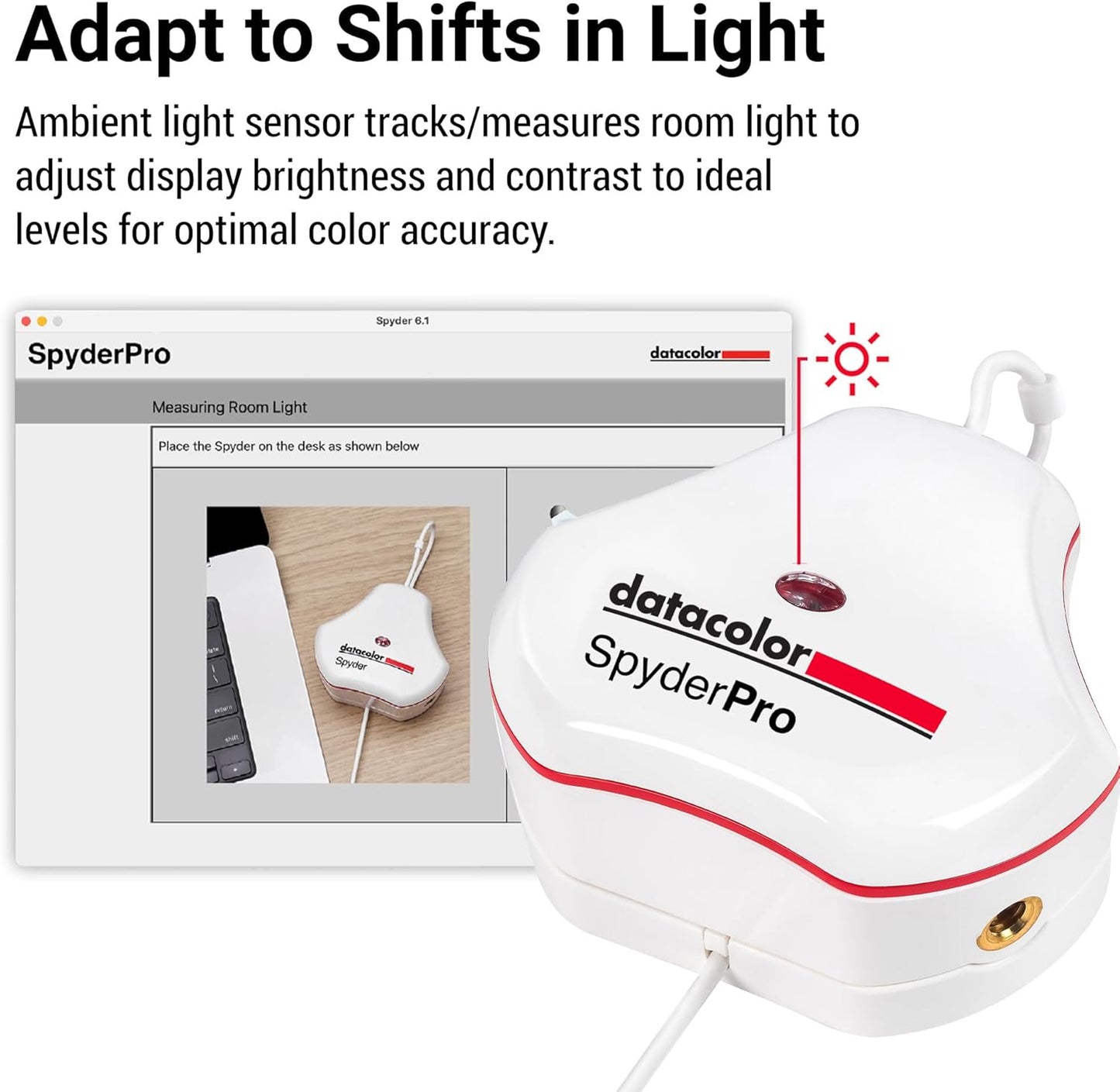 SpyderPro Monitor Calibration Tool: Ensures Accurate Color When Viewing and Editing Photos & Videos