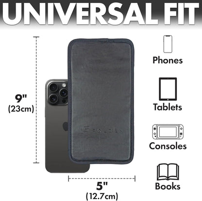 Folden Airplane Phone Holder, Foldable Cell Phone Stand Desk – Flexible Tablet Phone Holder for Bed, Desk, Office, Treadmill – Mobile Stand Phone Accessories, Plane Travel Essentials (Vegan Leather)