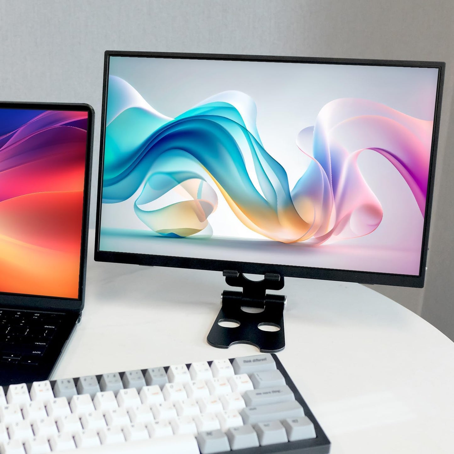 Kado Aluminum Alloy Tablet Stand for Portable Monitor, Foldable iPad Stand Holder Adjustable, Computer Office Desk Accessories for Kindle, Switch, iPad Pro/Air/Mini, iPhone Pro/Max/Plus