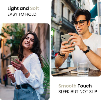 FireNova Designed for iPhone 13 Case, Silicone Upgraded [Camera Protection] Phone Case with [2 Screen Protectors], Soft Anti-Scratch Microfiber Lining Inside, 6.1 inch, Khaki