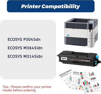 TK3162 TK-3162 Black Toner Cartridge, 1T02T90US0 Compatible for Kyocera ECOSYS P3045dn M3645idn M3145idn Printers, Extra High Capacity Up to 12,500 Pages,with Upgraded Chip,No Fading,No Streak