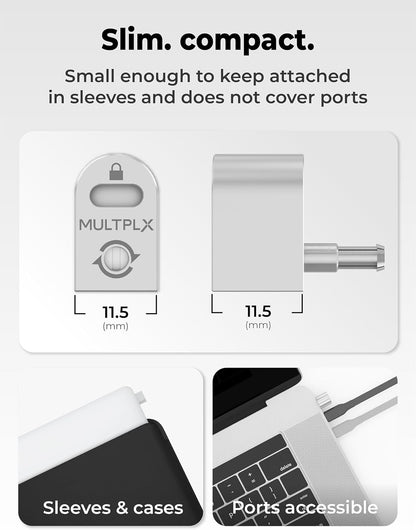 Laptop Lock Adapter for Kensington Lock | Adds Security Slot To Any Laptop inc MacBook | Use With Standard T-Bar Cable Locks | No Adhesive Needed