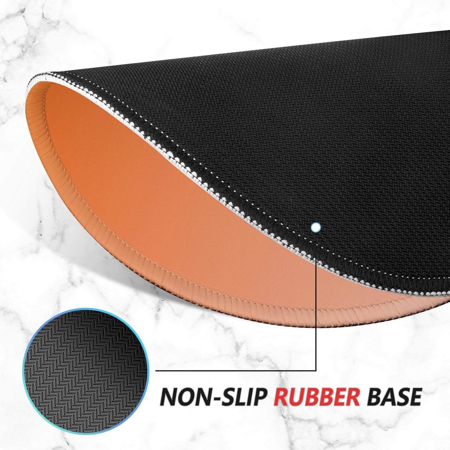 ITNRSIIET Mouse Pad Non-Slip Rubber Base Smooth Surface Stitched Edges Waterproof Durable Compatible with All Mice for Office & Gaming, Desk Accessory, Diameter 8.7 inch, Sunset Gradient