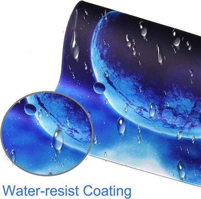 Naukay Gaming Mouse Pad, 31.5x15.7 inch Large Extended Computer Keyboard Mouse Mat, Water Resist Non-Slip Mousepad Rubber Base Long XXL Gaming Mousepad for Work, Office & Home, Space