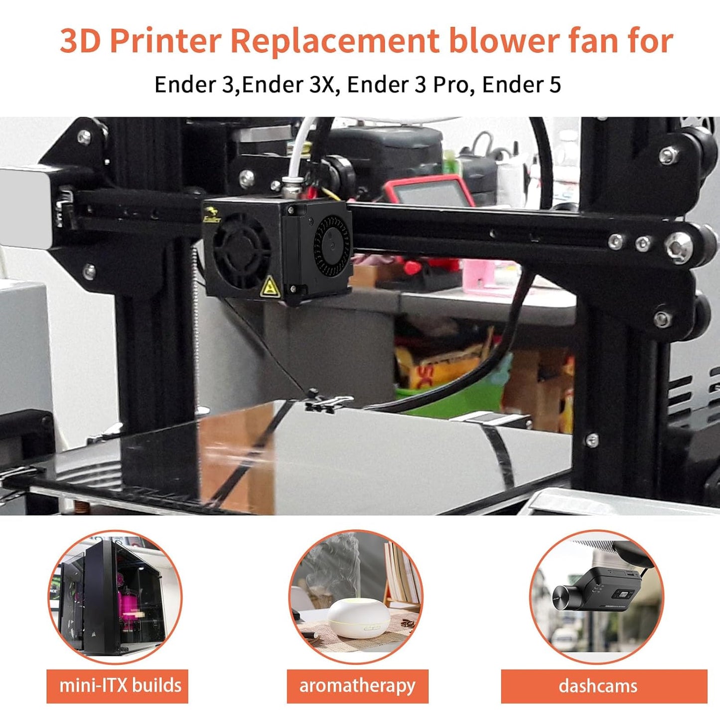Wathai 4010 Blower Fan 12v Centrifugal Fan 40mm Computer Case Tiny Micro Turbine 40x40x10 for DIY 3D Printer Cooling 2 Pack
