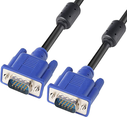 PASOW VGA to VGA Monitor Cable HD15 Male to Male for TV Computer Projector (3 Feet)