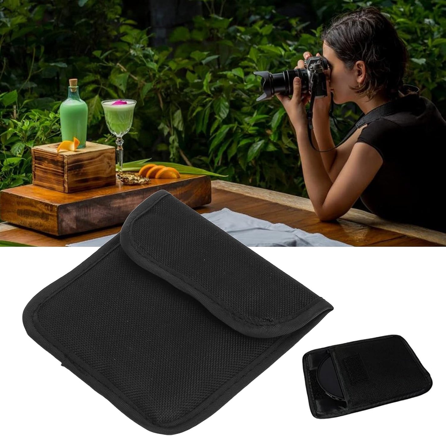 BigKing Camera Filter Pouch Case, One Pocket, Nylon, Waterproof, Up to 82mm/3.2in