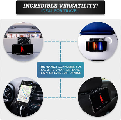 AirGLO Flex Flap - Adjustable, Portable Phone Stand for Travel, Home, Desk, Bed, Treadmill, iPad, Tablet