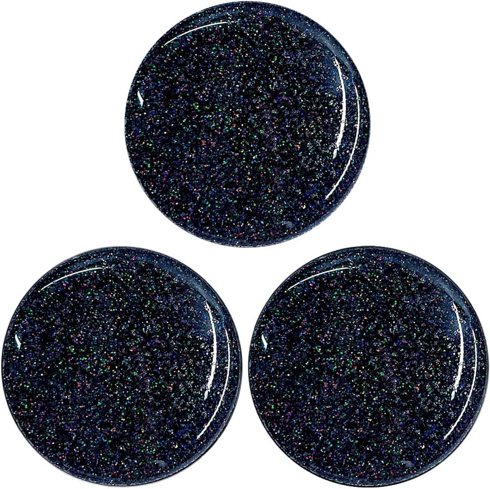 3 Pack Fashionable Clear Glitter Expandible Collapsible Moblile Phone Grip Stand Holder for Smartphones and Tablets Cell Phone Accessory-5 (Black Gradient Colorful Glitter)