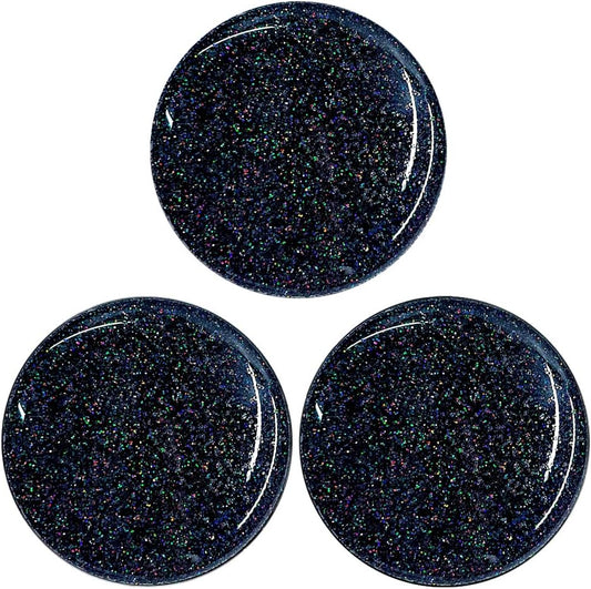 3 Pack Fashionable Clear Glitter Expandible Collapsible Moblile Phone Grip Stand Holder for Smartphones and Tablets Cell Phone Accessory-5 (Black Gradient Colorful Glitter)