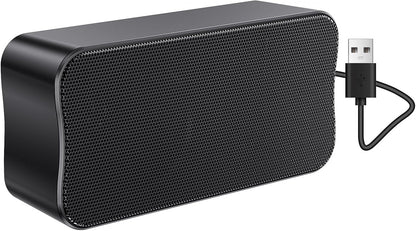 USB Small Computer Speaker Bar, USB Mini Computer Speakers, Laptop Speaker, Computer Speakers for Desktop PC, Plug and Play, Protable PC Sound Bar for Office Home School