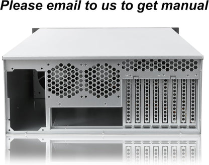 RackChoice 4U Rackmount Server Chassis 8-Bay 12Gbps Hot-Swappable SATA/SAS, EATX/ATX Compatible, Alloy Steel, Black, Ideal for Data Centers & SMBs