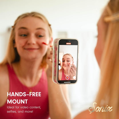 Sonix | Magnetic Silicone Suction Cup Phone Mount for iPhone | Compatible with MagSafe | Bright Fluorescent Pink | Hot Pink