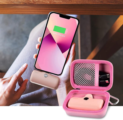 Portable Charger Power Bank Case for Swyop/for Feob/for Charmast/for JEJILL/for LanLuk/for VEGER/for iWALK/for Taegila/for Kuulaa and More Small Charging Battery Pack - Bag Only (Pink)