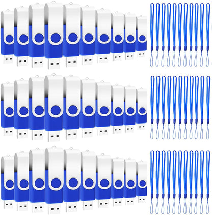 200 Packs of 128MB (Not 128GB) Flash Drives Bulk EASTBULL Flash Drives Pack 128MB USB2.0 Thumb Drives Bulk with Strings (200PCS)