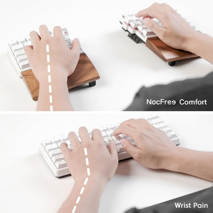 Wireless Ergonomic Split Mechanical Keyboard with Wrist Rest- Silent, RGB, Foam, Hot-Swappable, Compact 60% Layout, Palm Rest, Programmable for Mac & Windows, PBT Keycaps