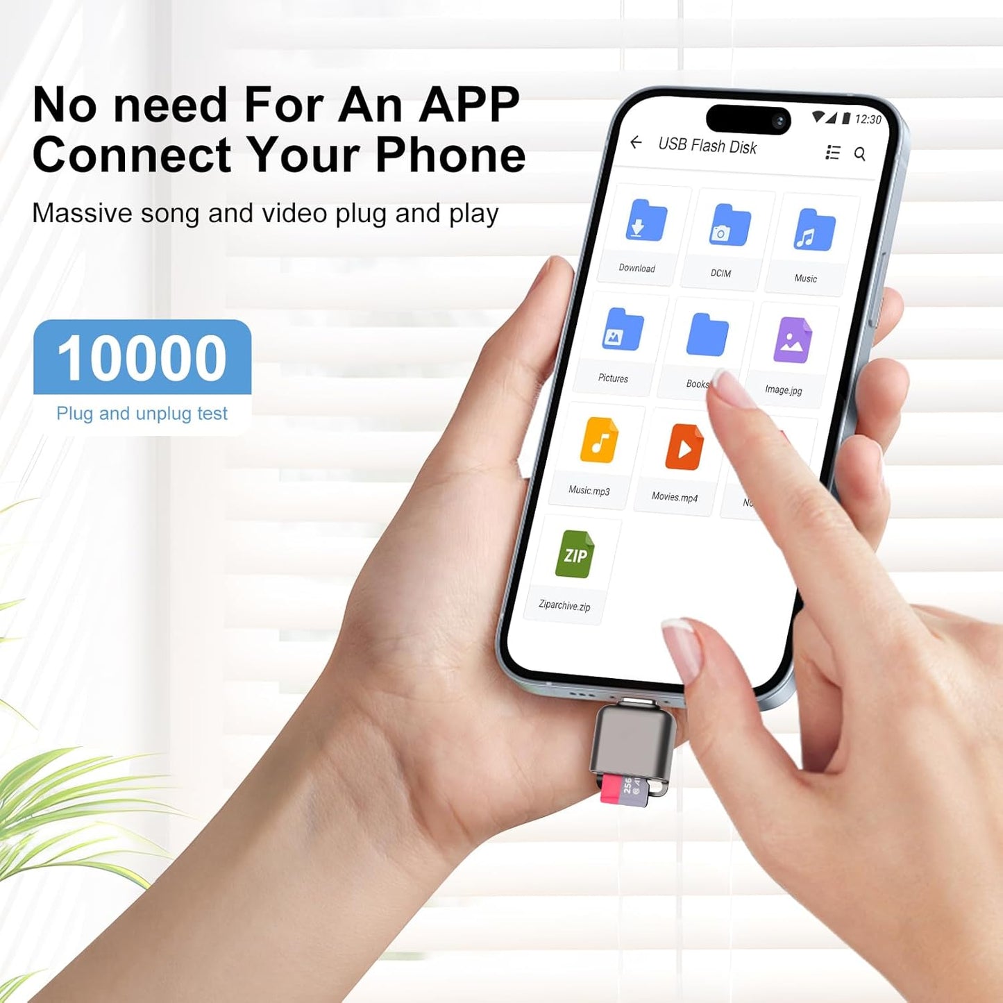 Micro SD Card Reader, BORLTER CLAMP TF Card Reader USB C 3.0 to TF/Micro SD with Type C to Type A Adapter for MacBook, Laptop, Android Phone, Grey