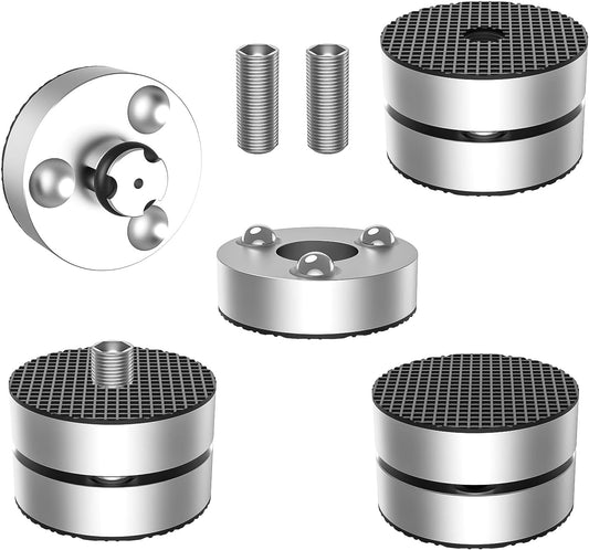 Audiocrast 4X HiFi Speaker Spike Pad Isolation Feet Stand Feet 40X23MM Shock Absorber with Stainless Steel Ball for Audio Speaker Subwoofer CD DVD Amplifier Turntable DAC