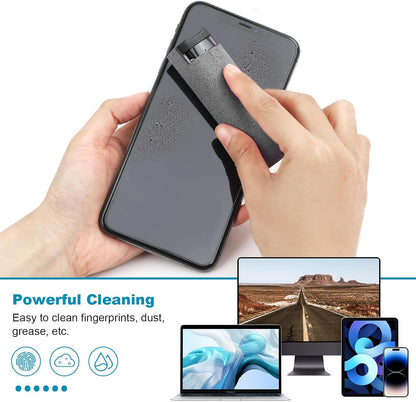6 Pack Screen Cleaner 3-in-1 Touchscreen Mist Cleaner Spray and Microfiber Cloth Built-in Cleaning Solution Portable Reusable Fingerprint-Proof Spray Bottle for Phone Laptop iPad TV Monitor Car Screen