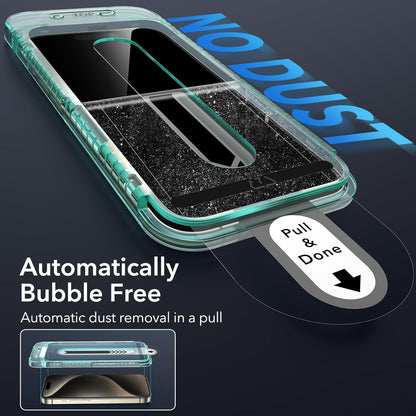 ESR 3 Pack for iPhone 15 Pro Max Screen Protector, [9H Hardness] [Military Grade Shatterproof] Full Coverage Tempered Glass Film with Flawless Fit Tray, HD Clear, Scratch Resistant