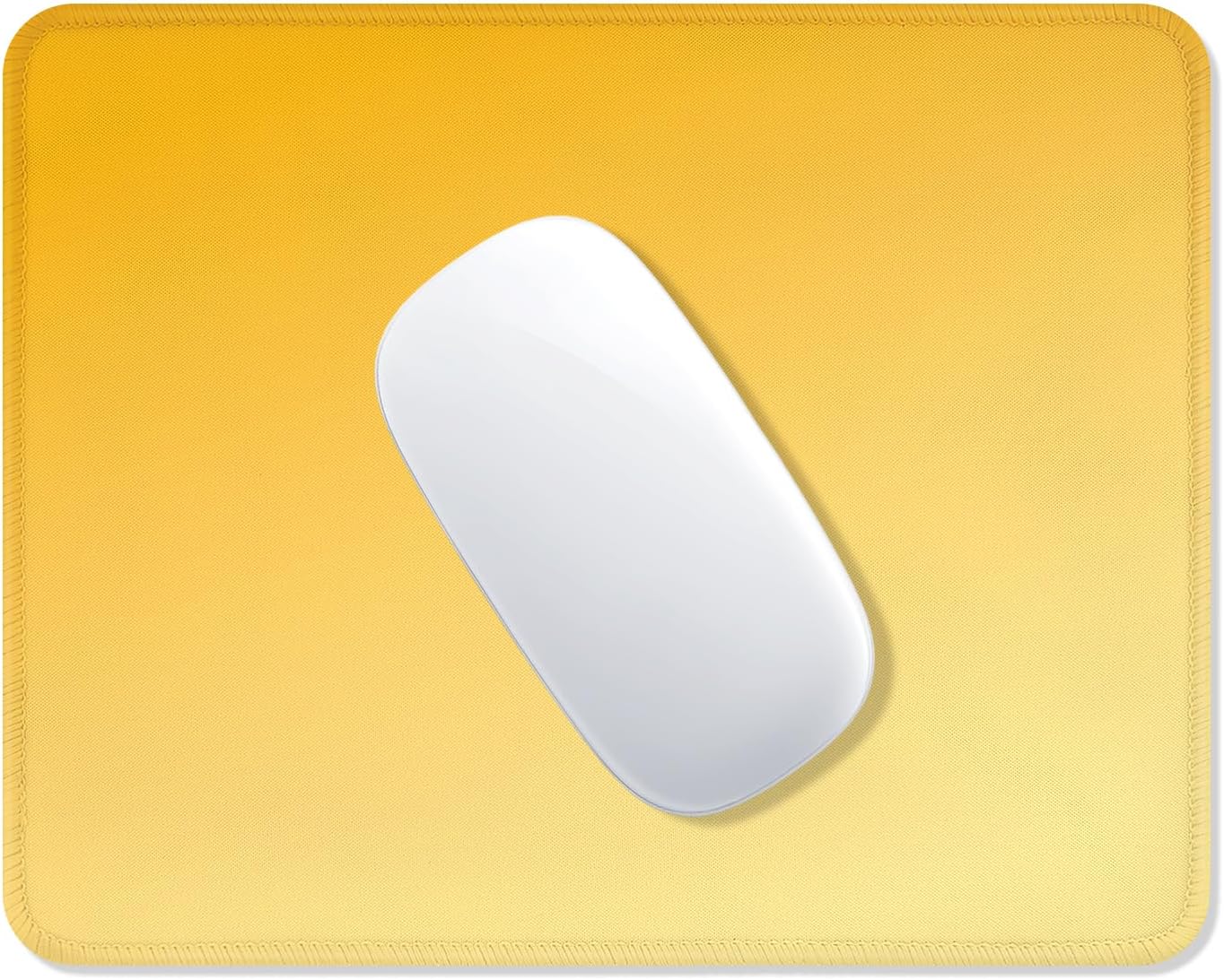 ITNRSIIET Mouse Pad Non-Slip Rubber Base Smooth Surface Stitched Edges Waterproof Durable Compatible with All Mice for Office & Gaming, Desk Accessory, 10.2x8.3x0.12 inch, Yellow Gradient