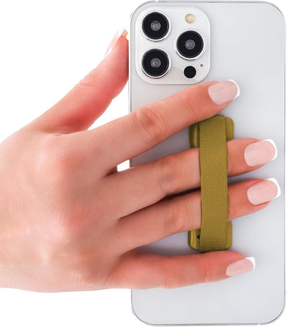 LOVEHANDLE Universal Phone Grip for Smartphones & Mini Tablets - Phone Holder for Hand - Wireless Charging Compatible - Made in The USA - Solid Gold