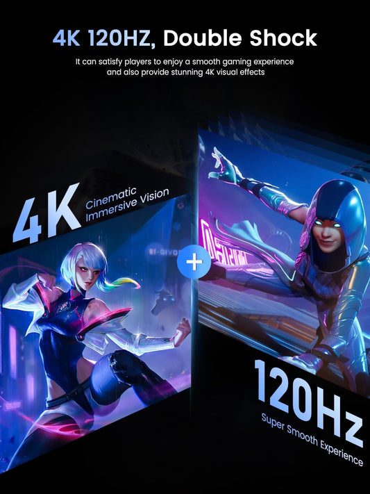 UPERFECT Portable Monitor 4K 120HZ QLED 17.3" | 0.1ms Gaming Monitor, 500 Nits | 3840 * 2160 UHD |100% DCI-P3 | USB-C & HDMI | VESA & Kickstand | Travel Screen for Laptop, Computer, Game Consoles