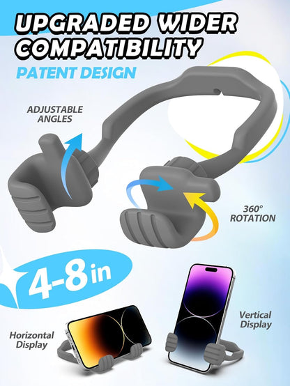 Dad Gifts for Fathers Day from Daughter Son Cell Phone Stand: Upgrade Adjustable Thumbs Up Lazy Phone Holder for Desk Fun Birthday Gifts for Grandma Teens Girls Boys Adults Husband from Wife