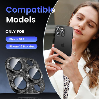 Tensea for iPhone 16 Pro/iPhone 16 Pro Max/iPhone 15 Pro/iPhone 15 Pro Max Camera Lens Protector, Metal Aluminum Alloy Tempered Glass Cover Camera Screen Protector Accessories, Case Friendly