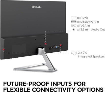 ViewSonic VX2776-SMHD 27 Inch 1080p IPS Monitor with FreeSync, Ultra-Thin Bezels, HDMI and DisplayPort