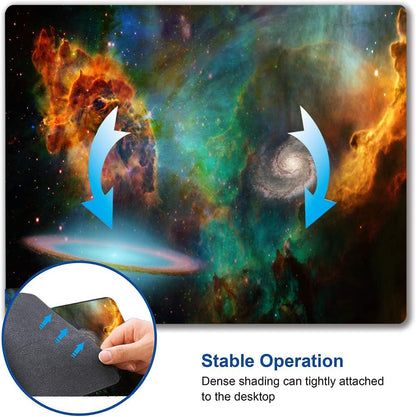 Mouse Pad, Galaxy Mouse Pad, Square Waterproof Mouse Pad Non-Slip Rubber Base MousePads for Office Laptop, 9.5"x7.9"x0.12" Inch(Deep Space)