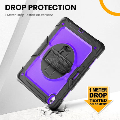 timecity for iPad (A16) 11th/ 10th Generation Case 11''/ 10.9 Inch (2025/2022) - Heavy Duty Protective Cover with Screen Protector, Stand, Shoulder Strap & Pencil Holder | Kids-Friendly - Purple