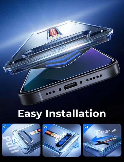 MAGIC JOHN 2 Pack for iPhone 13/14& iPhone 13 Pro 6.1 inch Tempered Glass Screen Protector, Auto Dust-Elimination, Bubble Free, HD Clear, Easy Installation