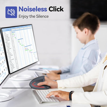 TECKNET Wired Mouse, 6400 DPI Ergonomic Mouse 6 Buttons Silent Mice 4 Adjustable DPI Vertical Mouse Compatible with Windows/Chrome/Laptop/Computer