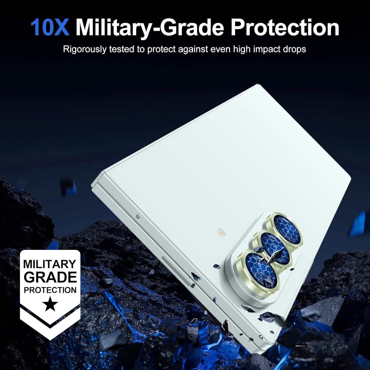 for Samsung Galaxy Z Fold 7 Camera Lens Protector, Individual Metal Ring Tempered Glass Lens Cover, [Strong Adsorption] Scratch Resistant Ultra-Thin HD Clear Lens Cover, 1 Set-Green