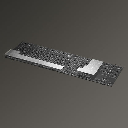 KEEBMONKEY WOBKEY Crush 80 Reboot CNC Aluminum 5-Second Quick-Release Triple-Mode Connectivity Mechanical Keyboard with Superior Acoustics (Lite Silver)