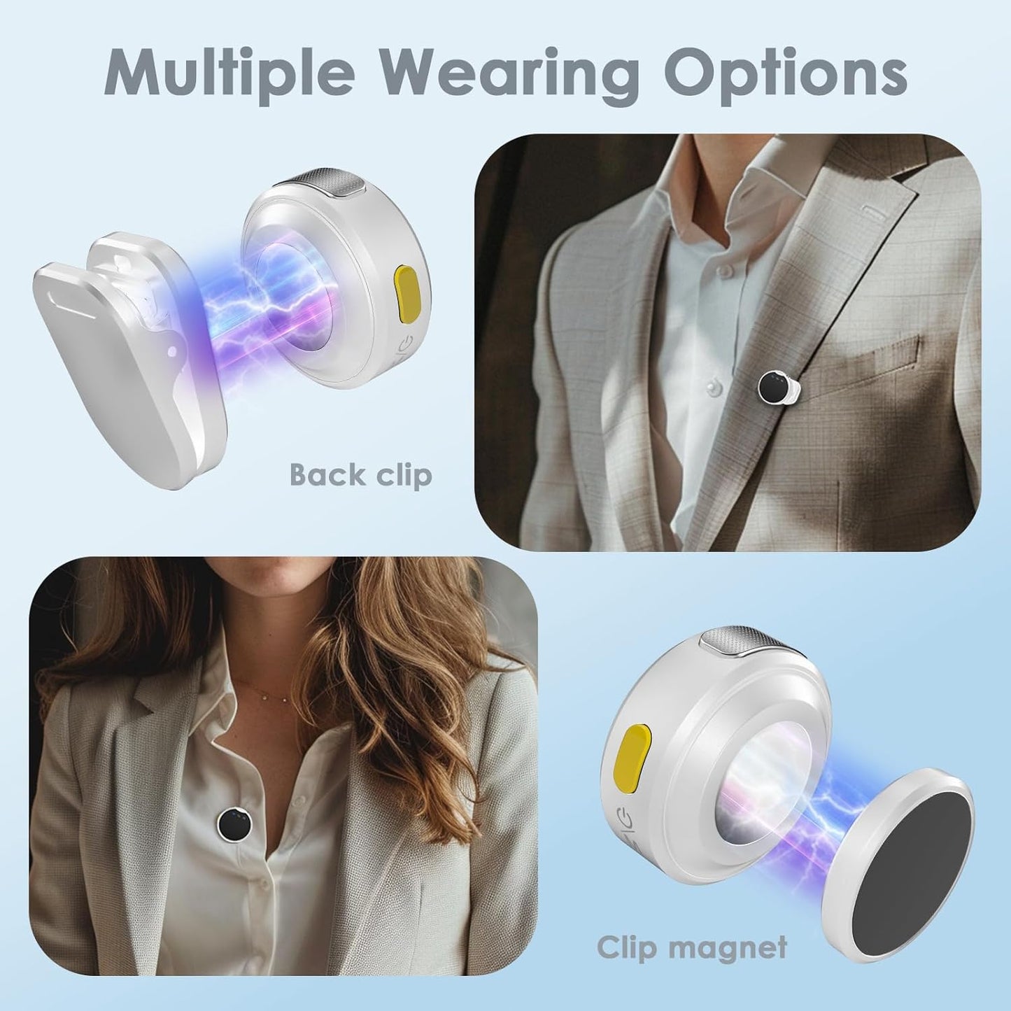 Wireless Lavalier Microphone for iPhone/Android with Lightning/USB C(2 TX+2 RX+Charging Case), Mini Microphone with Noise Cancellation, 35H Battery, Clip on Lapel Mic for Video Recording Vlog