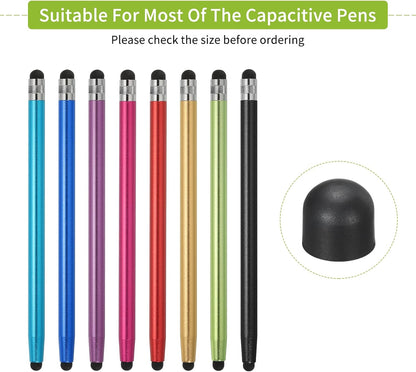 MECCANIXITY 60Pcs Replacement Stylus Pen Tips 7.5mm Conductive Capacitive Touch Screen Pens Tips Silicone Rubber, Black