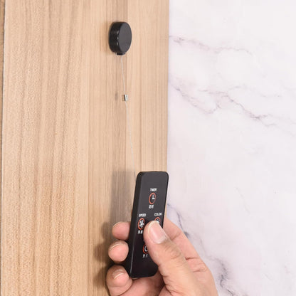 MECCANIXITY 3.3ft Retractable Cable Lock with Square Patch Remote Control Security Lock with Adjustable Cord Tether Anti Theft for Laptop, TV, 150 G, White, 4 Pack