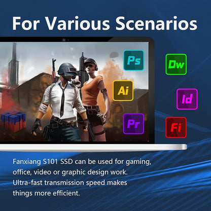 S101 128GB SSD SATA III 6Gb/s 2.5" Internal Solid State Drive, Read Speed up to 550MB/sec, Compatible with Laptop and PC Desktops(Black)