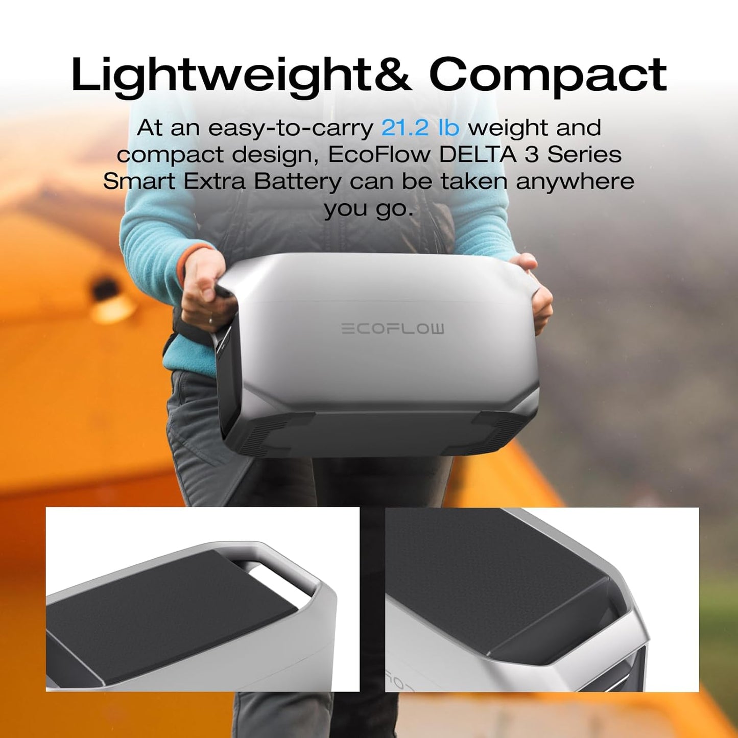 EF ECOFLOW Portable Power Station DELTA 3 Plus with Smart Extra Battery, Expand Capacity from 1024Wh to 2048Wh, Solar Generator for Emergency, Home Backup, Outdoor Camping