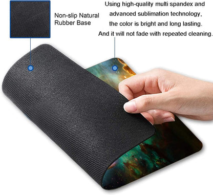Mouse Pad, Galaxy Mouse Pad, Square Waterproof Mouse Pad Non-Slip Rubber Base MousePads for Office Laptop, 9.5"x7.9"x0.12" Inch(Deep Space)