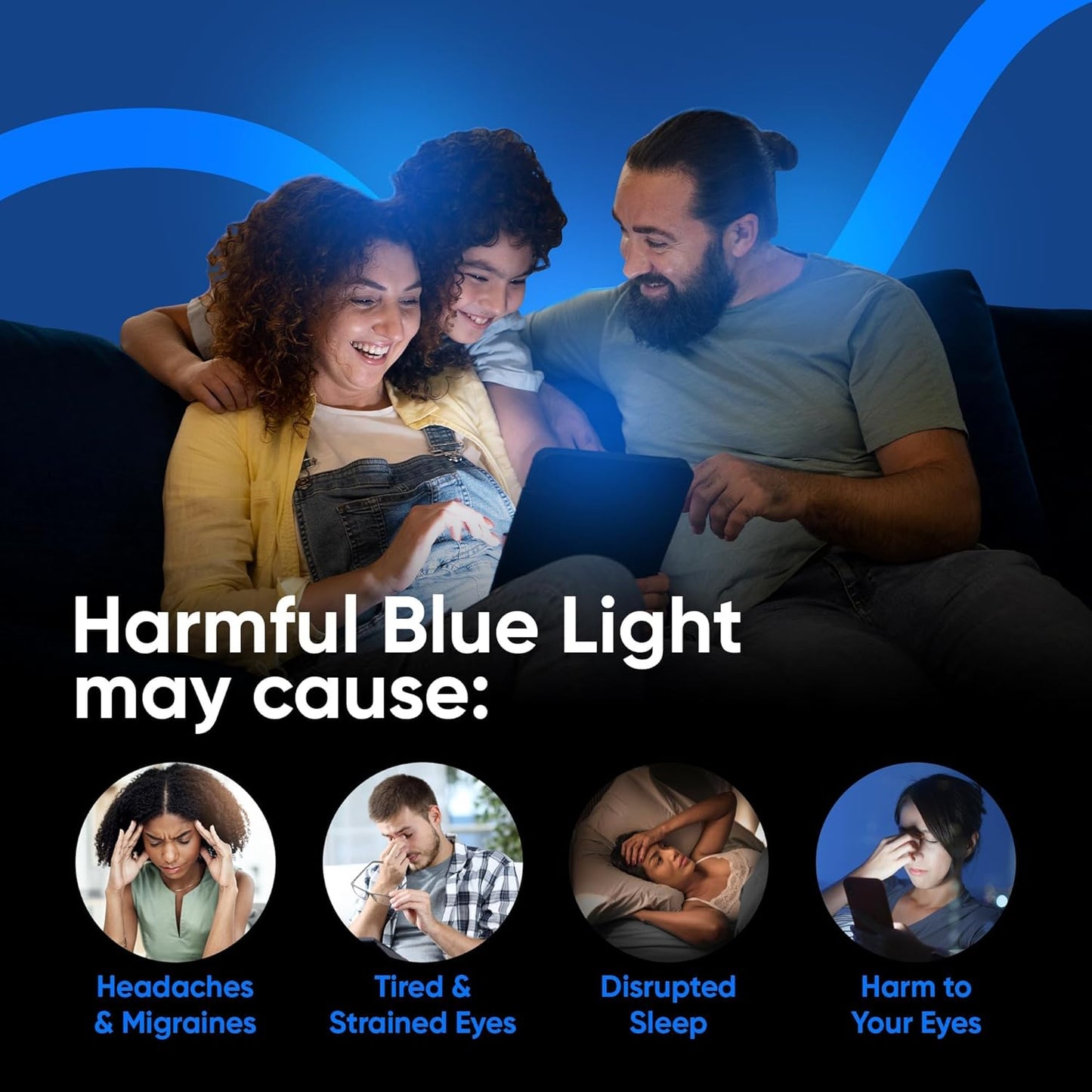 Ocushield Screen Protector for iPhone 17 Pro – Blue Light Tempered Glass, Blue Light Filter, 95% Transparency, Bubble-Free Install, Scratch-Resistant, Case Friendly