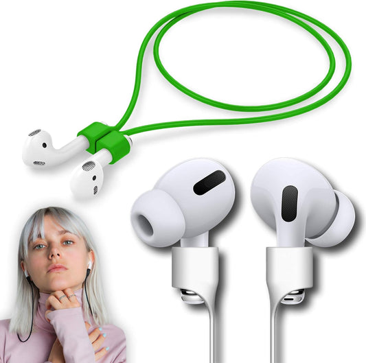 Ultra Strong Magnetic Airpod Pro Strap Anti-Lost Cord Sports Lanyard Compatible with Airpods 3rd 2nd Generation Pro 3 2 1 (Green)