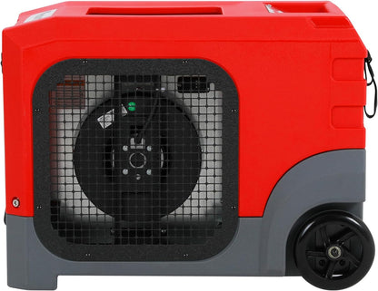 Mounto MOUNTO 268Pints LGR Commercial Compact Dehumidifier with Pump and Drain Hose, LGR Portable Dehumidifier with wheels for Home, Basements, Garages, and Job Sites (Red)