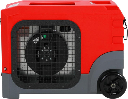 Mounto MOUNTO 268Pints LGR Commercial Compact Dehumidifier with Pump and Drain Hose, LGR Portable Dehumidifier with wheels for Home, Basements, Garages, and Job Sites (Red)