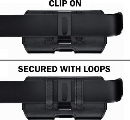 DeBin Case for Samsung Galaxy S25+ Plus, 5G S24+ S23+, S22+, S21+, S20+ S10+ S8+ S9+, S23 FE, S21 FE, A20, A30, Cell Phone Belt Holster Clip Carrying Pouch Holder Cover (Fits Otterbox Commuter) Black