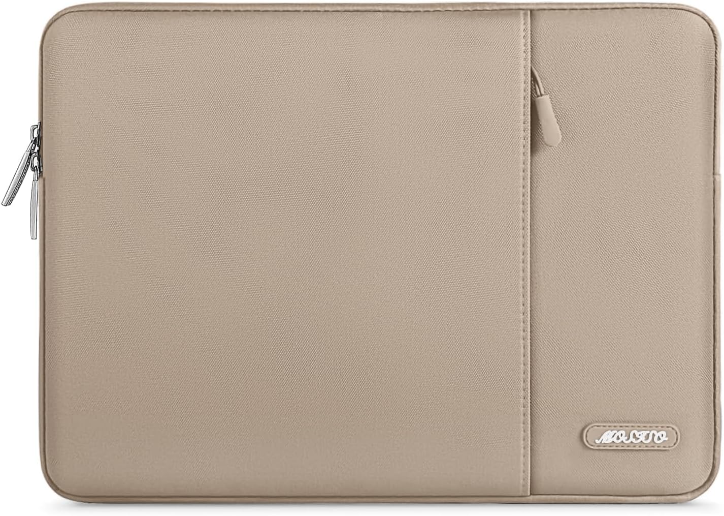 MOSISO Laptop Case 13.3 inch, 13-13.3 inch Laptop Sleeve Compatible with MacBook Air/Pro 13 / Pro 14, HP Dell ASUS Lenovo Notebook, Polyester Vertical Computer Sleeve Bag with Pocket, Taupe Brown