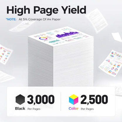 C230 C235 Toner Cartridge with Chip High Capacity Set 4-Pack Replacement for Xerox 006R04391 006R04392 006R04393 006R04394 Compatible with Xerox C230 C235 C230DNI C235DNI C225 Printer Black and Color